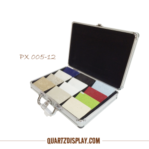 PX005-12 Aluminum Stone Sample Suitcase