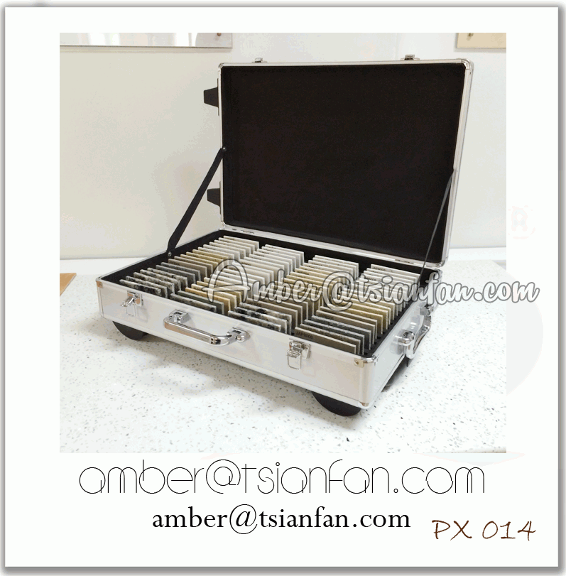 Stone Sample Suitcase for Granite  , Marble and Quartz Stone ,Aluminum Suitcsae for Stone PX014.gif