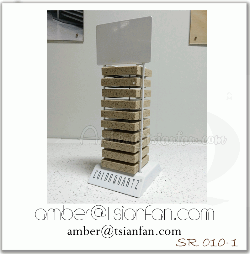 10 pcs Countertop Stone Display Stand , Quartz Stone Display  Tower SR010-1.gif