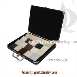 PX005--17  Quartz stone display suitacase