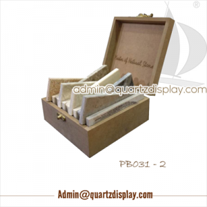 PB031-2--Wooden box for displaying stone sample
