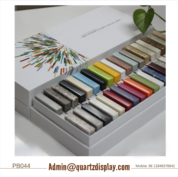 PB044  Solid Surface Sample Display Box , Qaurtz Stone   Sample Box .jpg