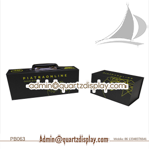 Custom cardboard tile display box with handhold-PB063