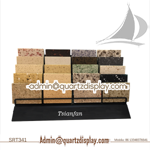 High capacity quartz stone sample tabletop display stand-SRT341