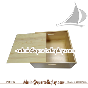 Marble and granite sample display box made of wood-PB066