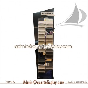 SR135-Custom Quartz Stone Flooring Display Tower For Marketing