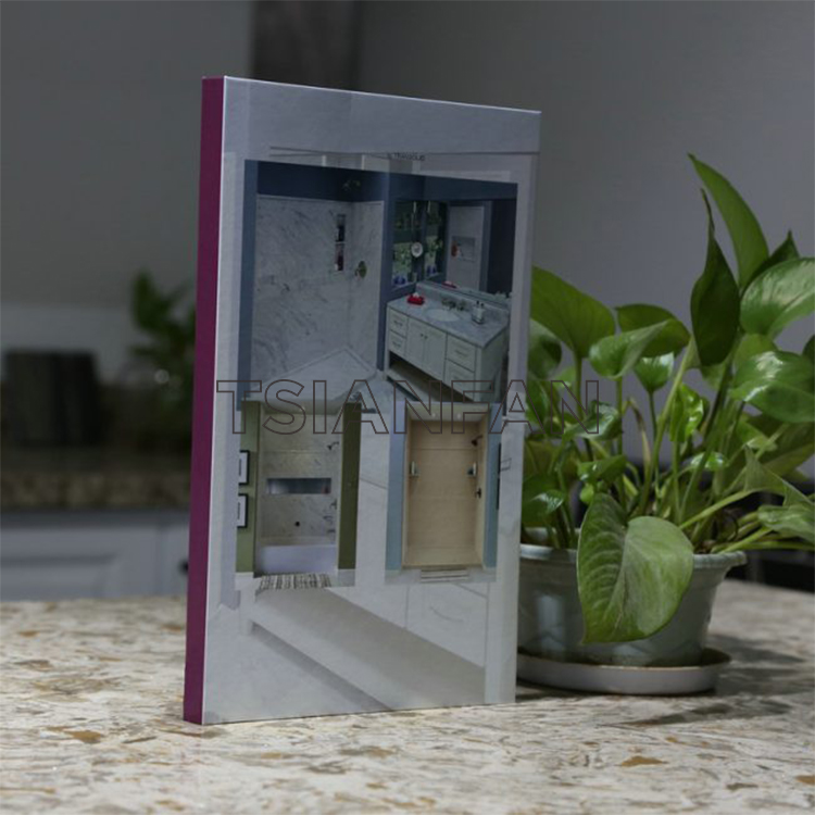 2 Pages Stone Quartz Sample Book With Finger Sapce Stone Display PY057