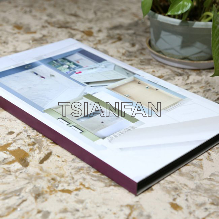 2 Pages Stone Quartz Sample Book With Finger Sapce Stone Display PY057