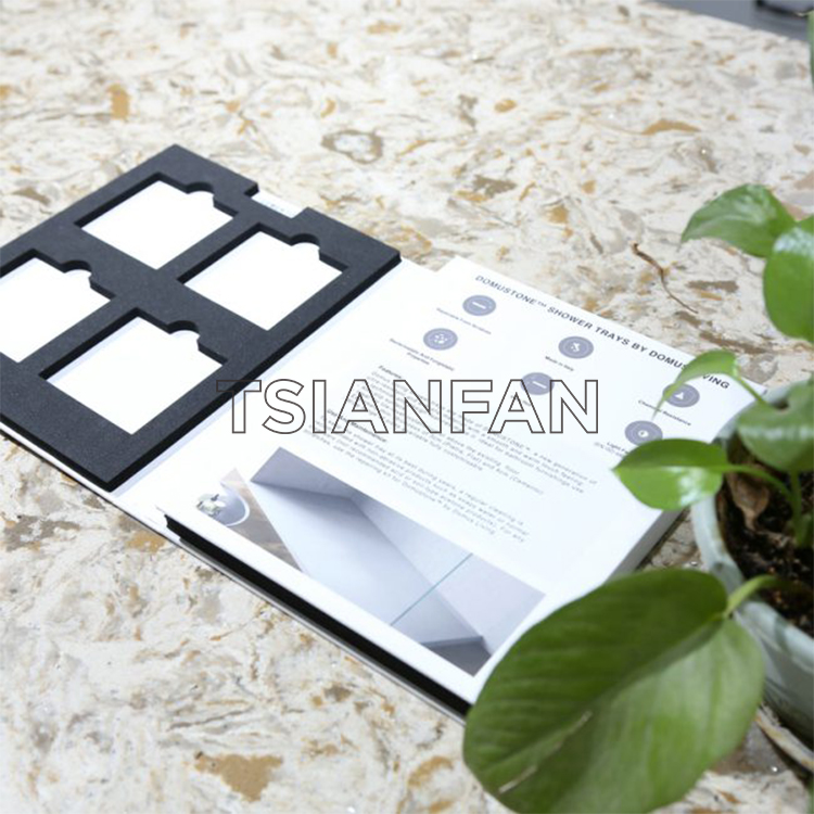 3 Pages Sample Binder Book Folder Stone Display PY060