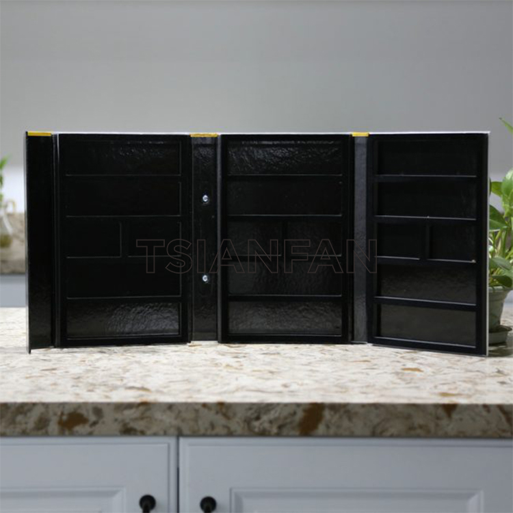 3 Pages Sample Binder Folder For Quartz Stone Sample With Strong Handle Stone Display PY061