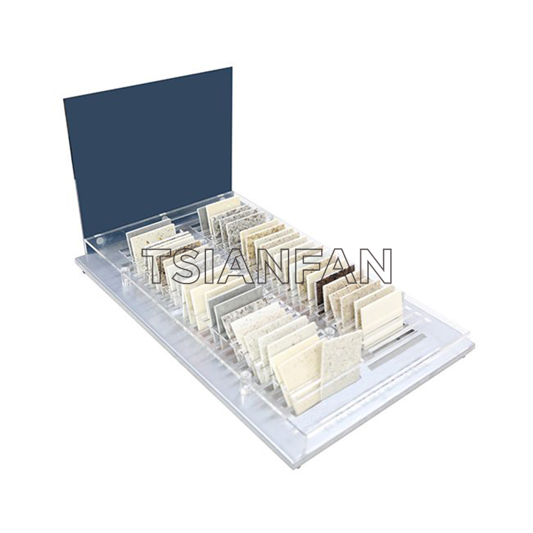 E:SEO小林市场部产品图片已加水印Factory Price Tile Display Systems With Metal For Shop ST-172 Stone display