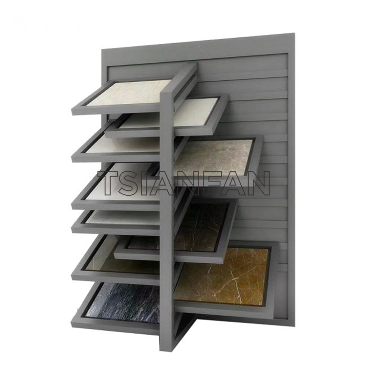 Flexible Flooring Tiles Quartz Drawer Display Stand For Showroom ST-129
