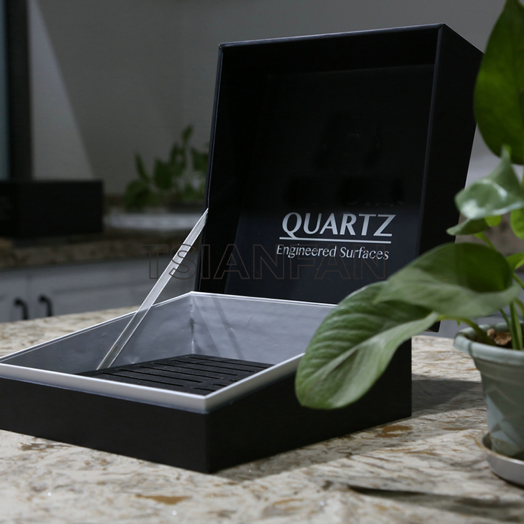 Flip Sample Box Case For Customized Quartz Sample Stone Display