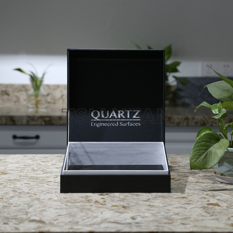 Flip Sample Box Case For Customized Quartz Sample Stone Display