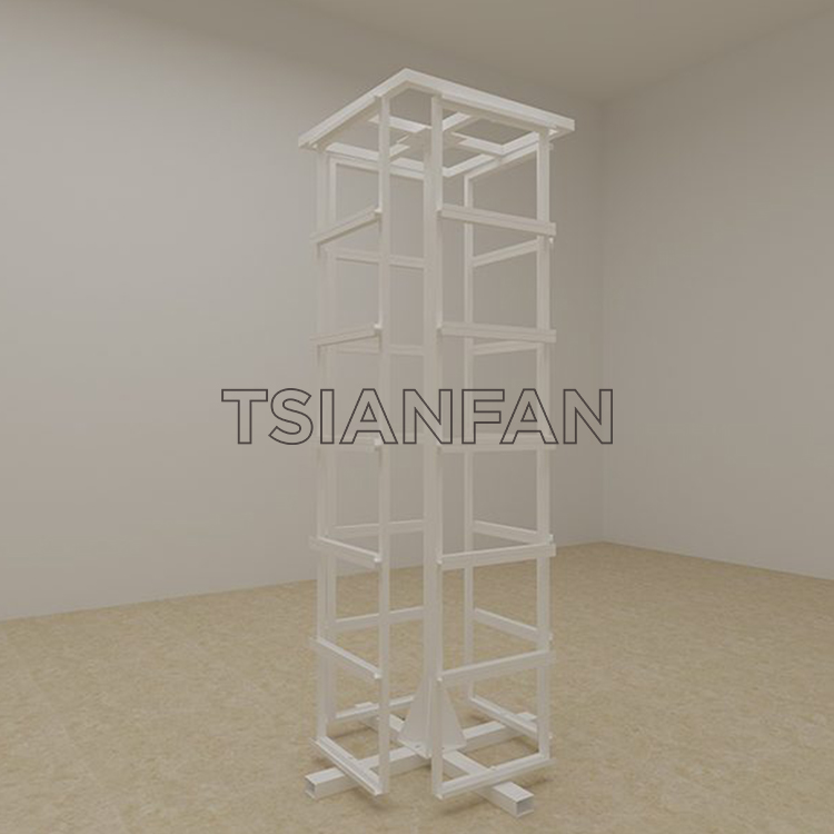 Marble Rotate Sample Display Stand Stone Quartz Carousel Display Tower