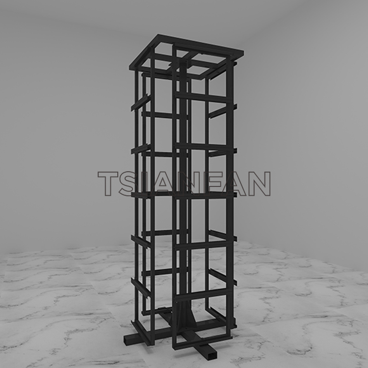 Marble Rotate Sample Display Stand Stone Quartz Carousel Display Tower