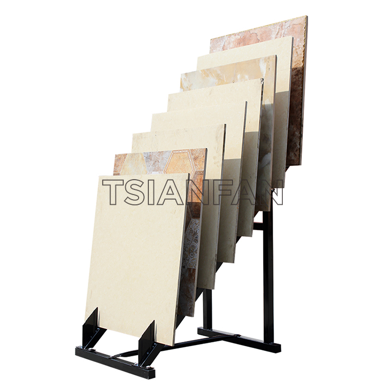 Ceramic Tile Sample Display Rack Stone Wood Display Floor Display Rack Promotion