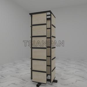 Marble Rotate Sample Display Stand Stone Quartz Carousel Display Tower