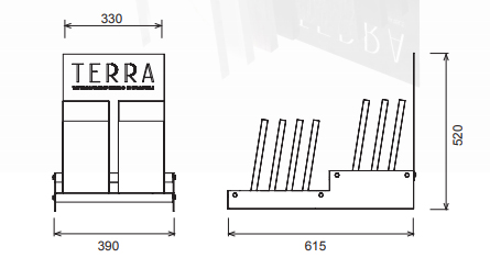 Portable Simple Ceramic Tile Wooden Display Stands