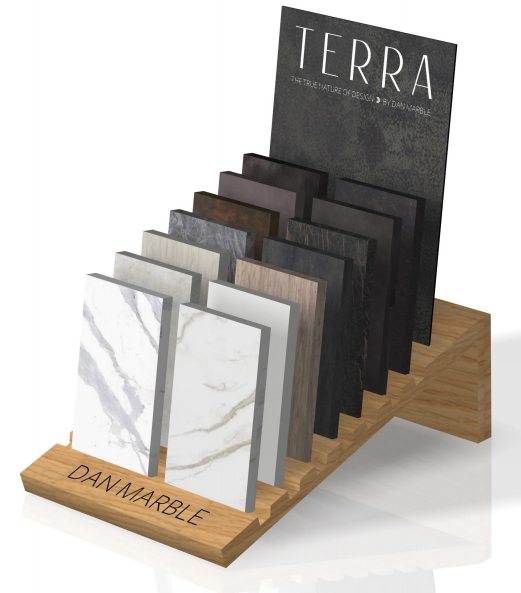 Portable Simple Ceramic Tile Wooden Display Stands