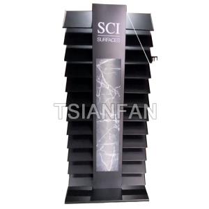 Metal Quartz Stone Tower Floor Display Stand st-82