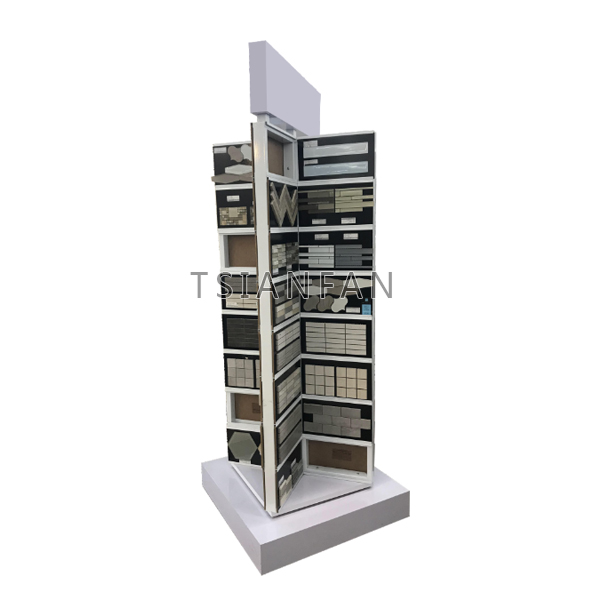 Natural Stone Mosaic tile sample rotating display steel stand MZ1005